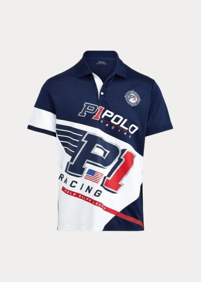 Polos Polo Ralph Lauren Hombre Azul Marino Multicolor - Classic Fit Tech Piqué - XYFJT3247